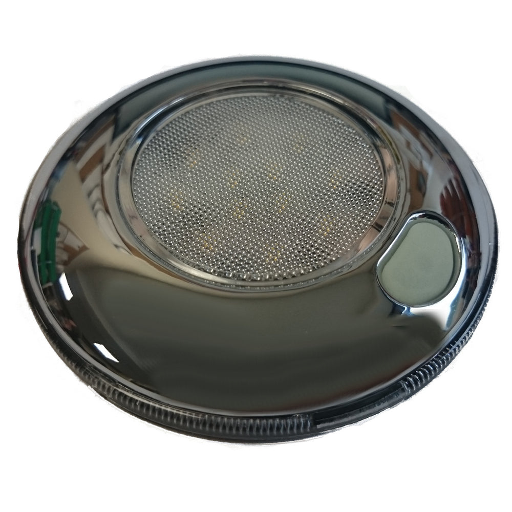 124 Series Interior LED Light with Switch - Chrome Bezel - 10-30V DC