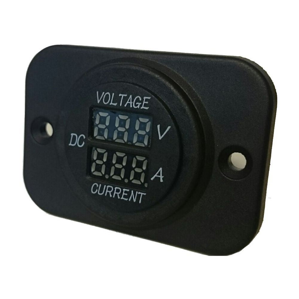 Dual Battery Mini Panel Mount Voltmeter 0-60V DC (Aux &amp; Main)
