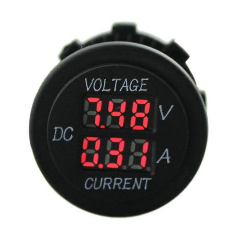 Dual Battery Mini Panel Mount Voltmeter 0-60V DC (Aux &amp; Main)