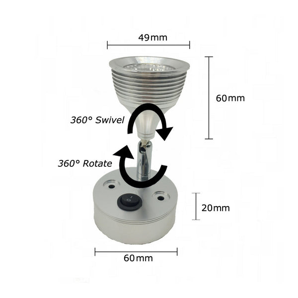 Mini LED Reading Light - Aluminium Housing - 10-30V - Furneaux Riddall