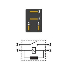12V 25A 4 Pin Normally Open Micro Relay with Resistor