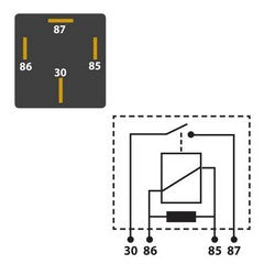 12V 40A 4 Pin Normally Open Mini Relay with Resistor