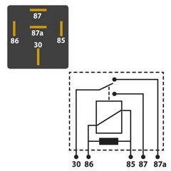 24V 10/20A 5 Pin Change Over Mini Relay with Resistor