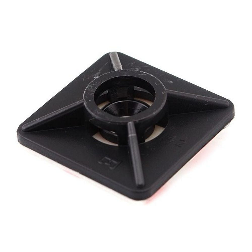 Self Adhesive Cable Tie Mount &gt;4.6mm Tie Width (Pack of 100)