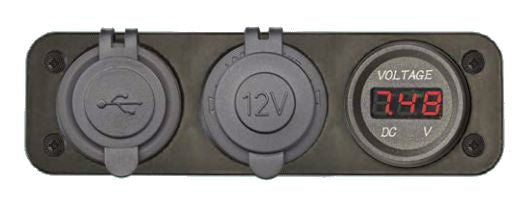 3 Way Front Panel Socket Mount